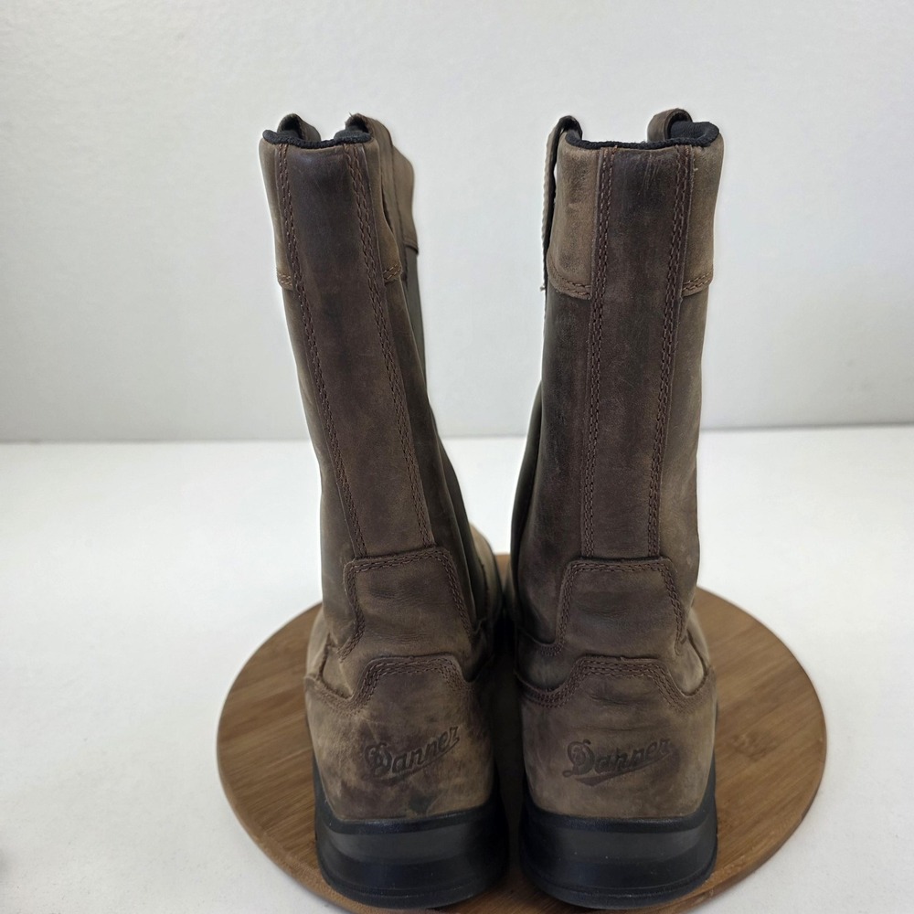 Danner Crafter Wellington Boots Mens Size 11 EE Brown Leather Pull On Work 12453 - Picture 7 of 15